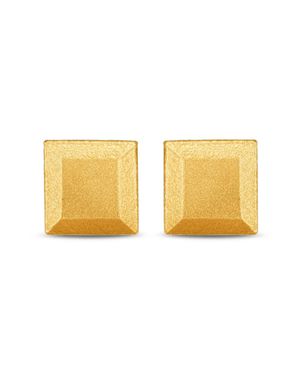 Amy Kahn Square Bullion Stud Earrings - Yellow