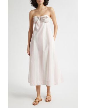 Posse Rosie Stripe Cotton Strapless Dress - Multicolor