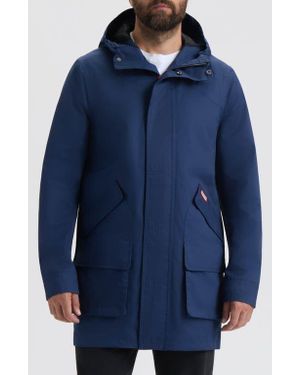 HUNTER Downing Hooded Rain Jacket - Blue