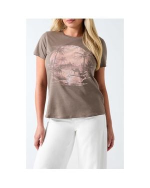 Guess Desert Mirage Graphic T-Shirt - Brown
