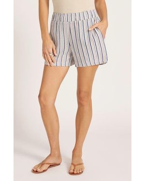 Matty M Mixed Stripe Pull-On Shorts - Multicolor