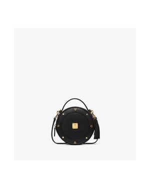 MCM Small Pina Tambourine Bag - Black