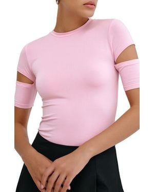 MARCELLA Esme Sleeve Cutout Top - Pink