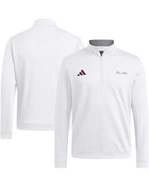 adidas Texas A&M Aggies Elevated Quarter-Zip Jacket - White