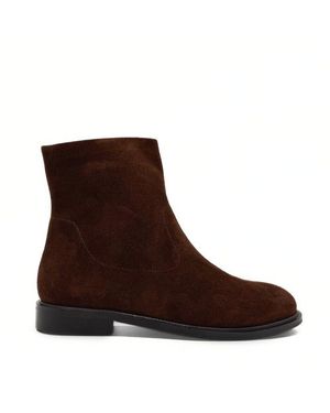 Amie Rafa Flacco Suede Boots - Brown