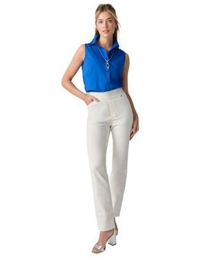 Jessica London Comfort Waist Stretch Denim Straight Leg Jean - Blue