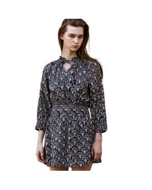 CQC LA Hand-Printed Dree Mini Dress - Black