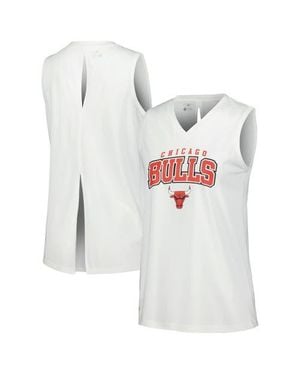 Levelwear Chicago Bulls Paisley Peekaboo Tank Top - White