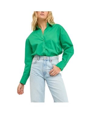 Grey Lab Oversize Cotton Button-Up Shirt - Green