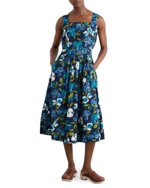 Seasalt Cornwall Shearwater Organic Cotton Midi Sundress - Blue
