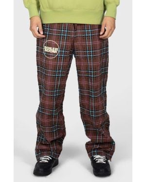 Pleasures X Boiler Room Practice Plaid Track Pants - Black