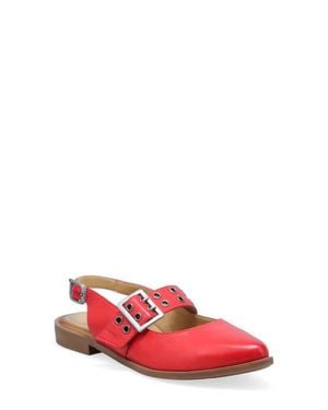 Miz Mooz Freya Slingback Pointed Toe Mary Jane - Red