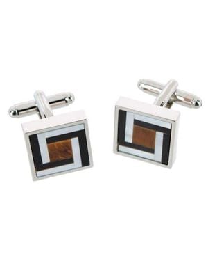 Trafalgar Dallas Square Joint Stone Cufflinks - Metallic