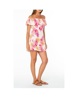 Roxy Clear Sky Off The Shoulder Mini Sundress - Red