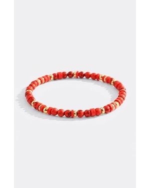 Mint & Lily Stacking Birthstone Beaded Bracelet - Red