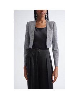 St. John Crystal Embellished Crop Jacket - Black