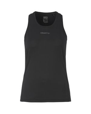 C.r.a.f.t Essence Perforated Jersey Racerback Tank - Black