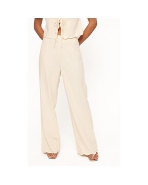 Petal & Pup Jensen Scallop Hem Pants - Natural