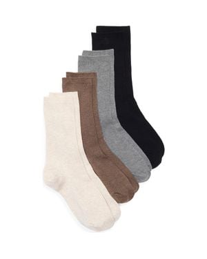 Nordstrom Assorted 4-Pack Everyday Rib Crew Socks - Blue