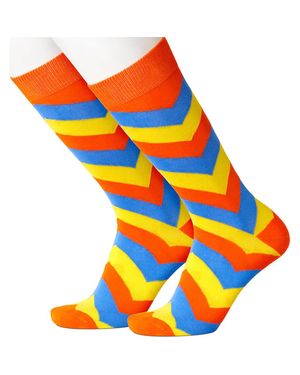 Beau Ties of Vermont Chevron Socks - Orange