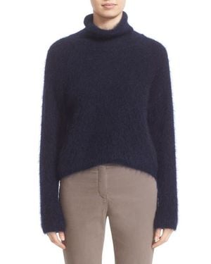 Eleventy Mohair & Silk Turtleneck Sweater - Blue