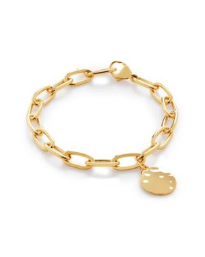 Monica Vinader 18K Id Oval Charm Bracelet - Metallic