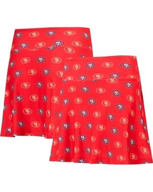 Concepts Sport San Francisco 49Ers Record Allover Print Knit Sleep Skort - Red