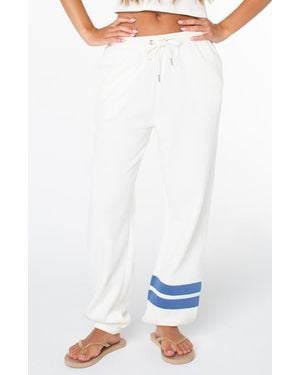 Roxy Sunset Stripe Sweatpants - White