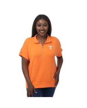 ZooZatZ Tennessee Volunteers Tri-Blend Quarter-Zip Flowy Top - Orange