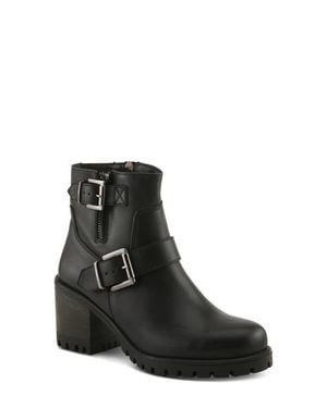 Spring Step Acco Block Heel Bootie - Black