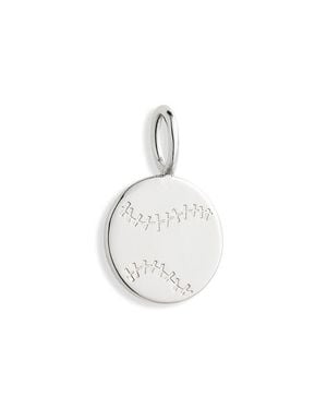 THE SIS KISS Baseball Charm - White