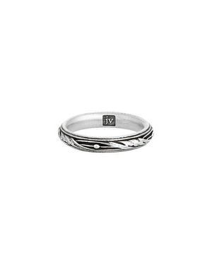 John Varvatos Sterling Band Ring - Metallic