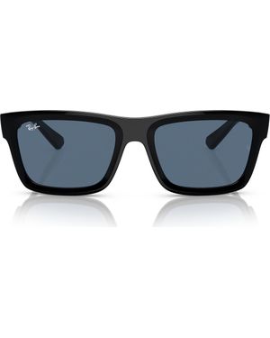 Ray-Ban Warren 57Mm Rectangular Sunglasses - Blue
