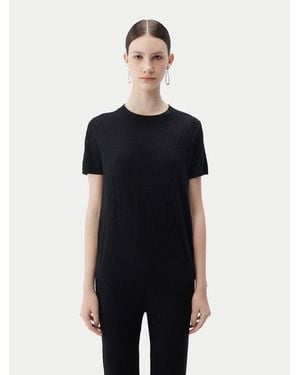 GOBI Mongolian Cashmere Silk Cashmere T-Shirt - Black