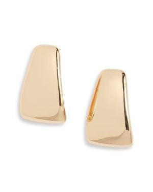 Open Edit Rounded J Hoop Earrings - Natural