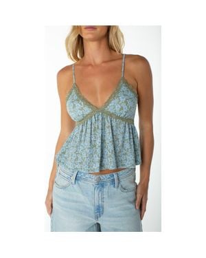 Roxy Coastal Sun Floral Babydoll Camisole - Blue