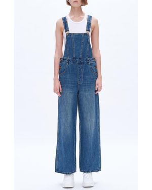 Bayeas Straight Leg Denim Overalls - Blue