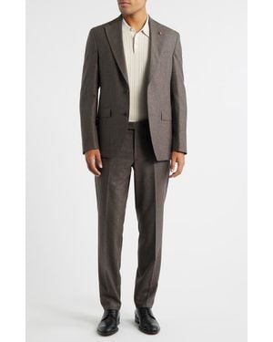 Jack Victor Montana Houndstooth Wool & Cashmere Suit - Black