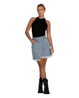 Belle & Bloom Dance With Me Denim Mini Skirt - Blue