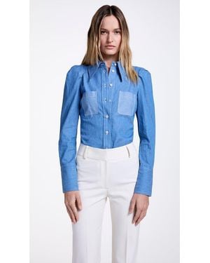 Smythe Box Pleat Pocket Shirt - Blue