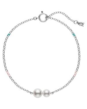 Mikimoto Cultured Pearl Station Bracelet - White
