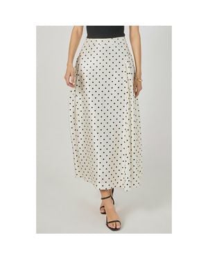Endless Rose Polka Dot Maxi Skirt - White