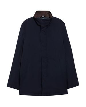 Herno Water Repellent Tech Twill Car Coat - Blue