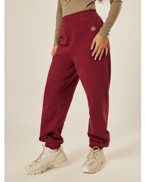Be Athletica Varsity Athletica Cuffed Sweatpants - Red