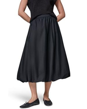 Donna Karan Stretch Poplin Bubble Skirt - Black