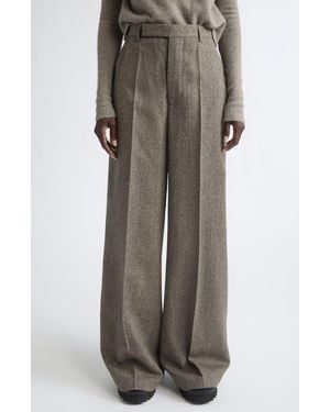 Rick Owens Tailored Wide Leg Wool Pants - Multicolor