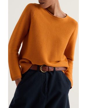 Seasalt Cornwall Makers Organic Cotton & Recycled Cotton Sweater - Orange
