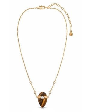 Ettika Solstice 18K Plate Tiger's Eye Pendant Necklace - Multicolor