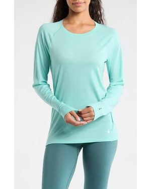 Smartwool All Season Merino Wool Blend Base Layer Crew Top - Green