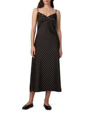 Joe's Jeans The Ines Polka Dot Midi Slipdress - Black
